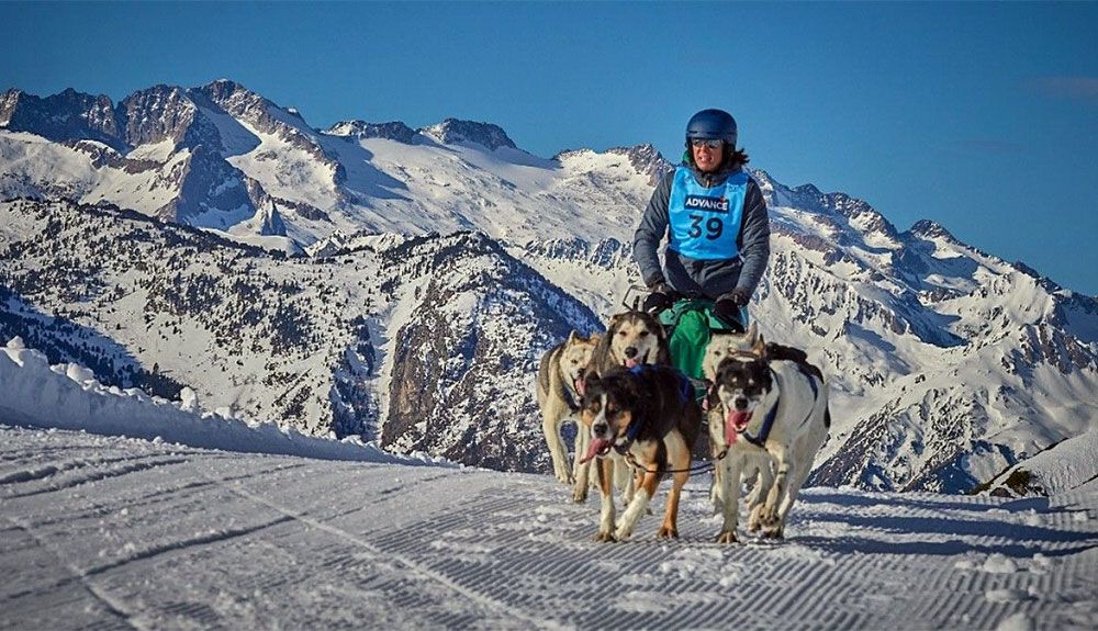 Edurne Pasaban durante su debut en los Campeonatos de España de Mushing. Foto: Jordi Santacana
