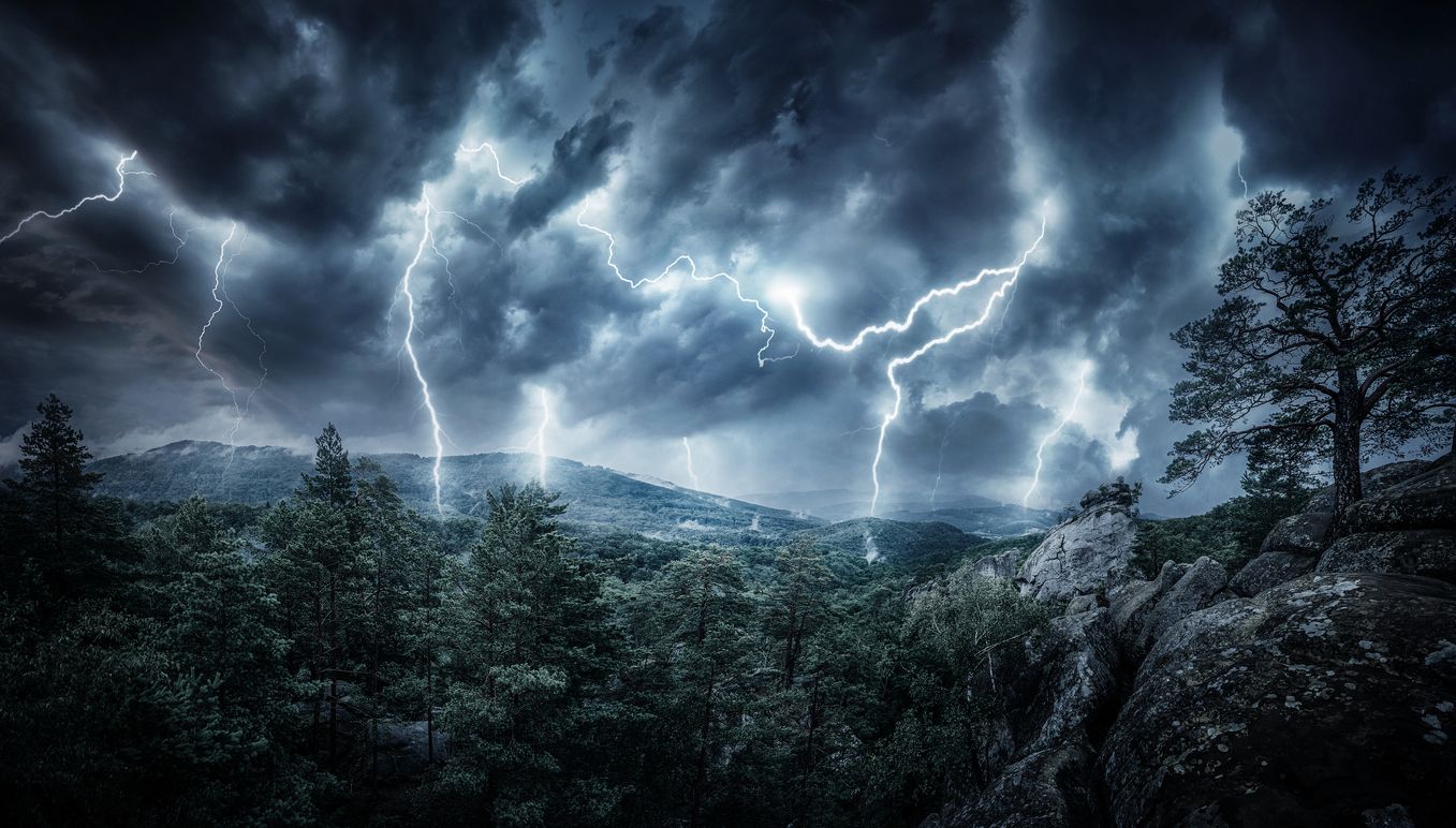 Tormenta en la montaña 