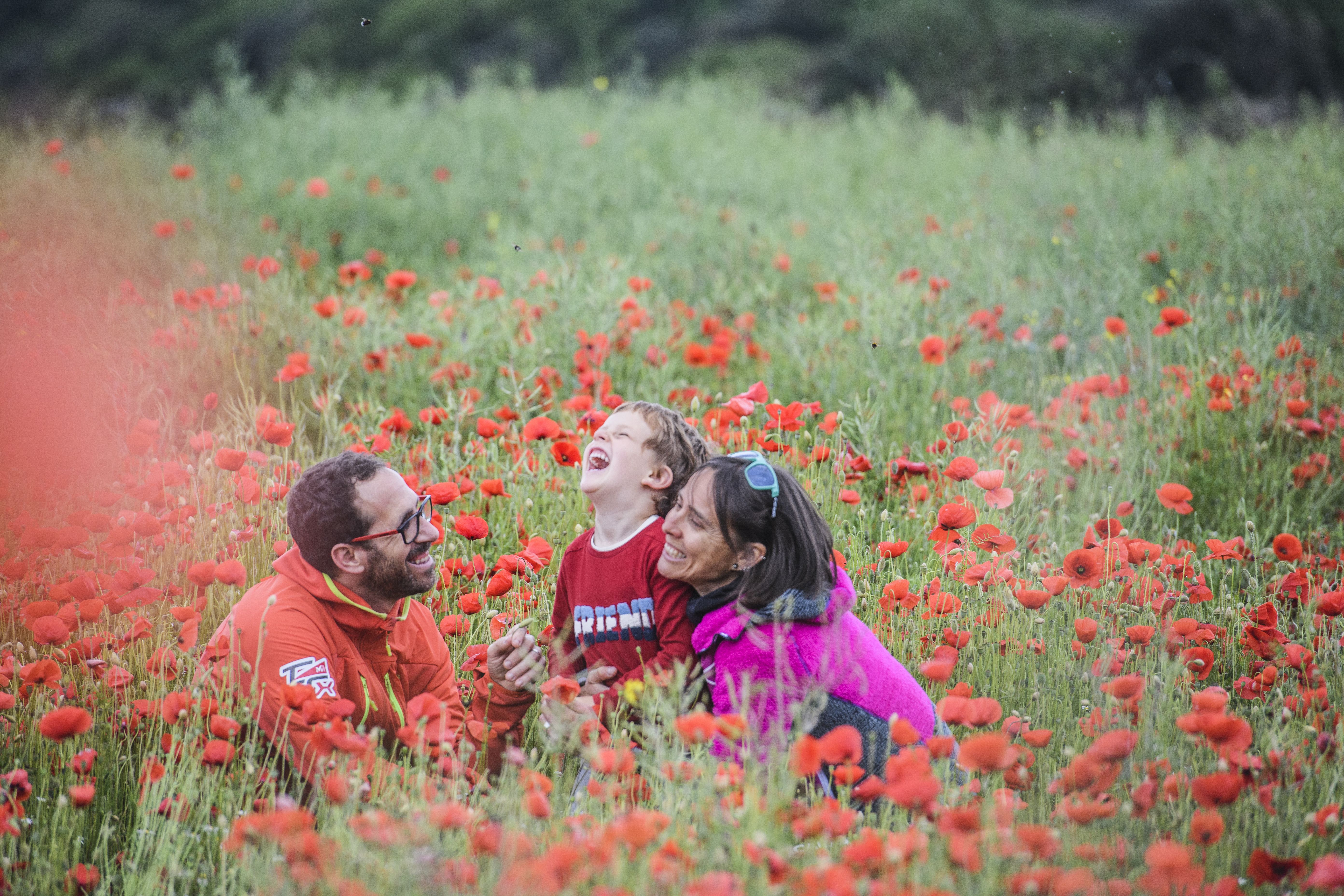 Anna Comet y su familia en La Garrotxa/Marta Bacardit