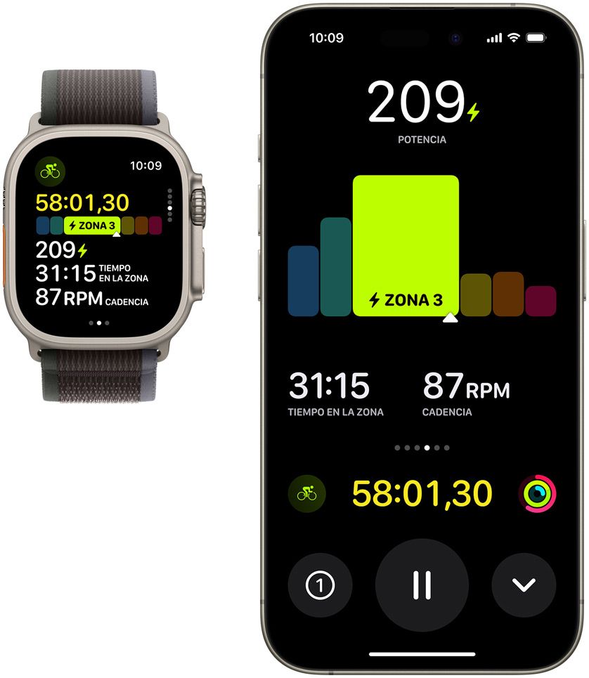 El Apple Watch Ultra 2 en tus sesiones de ciclismo le envía la información a tu iPhone El Apple Watch Ultra 2 en tus sesiones de ciclismo le envía la información a tu iPhone