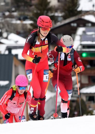 Ana Alonso en uno de los ascensos