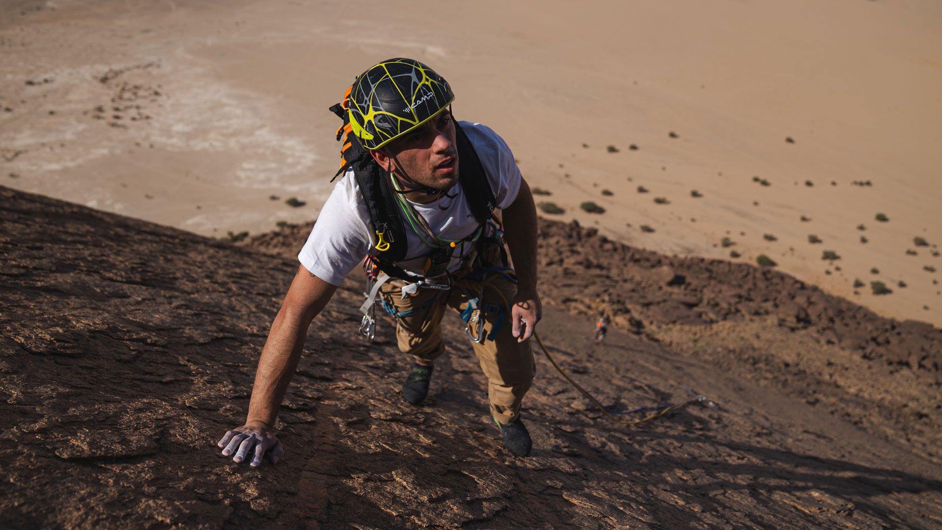 Jaume Peiro en el ascenso al Ben Amera, en Mauritania