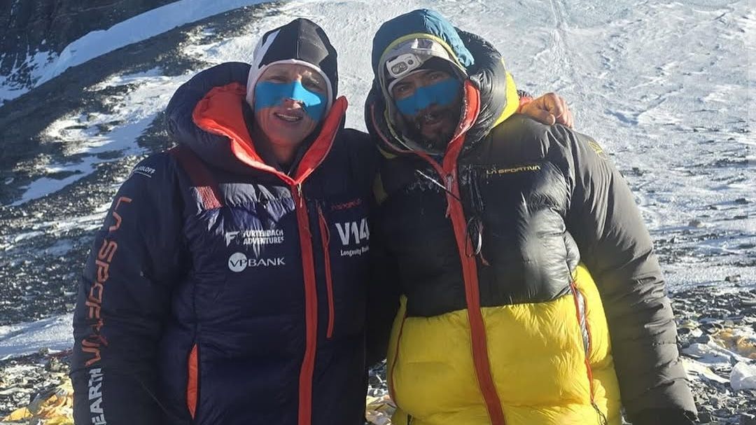 Egloff y Miranda se retiran de su intento de récord en el Everest