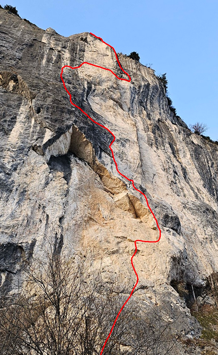 La línea de Feuersalamander en la pared de Gösslerwand. Foto: Klaus Fengler