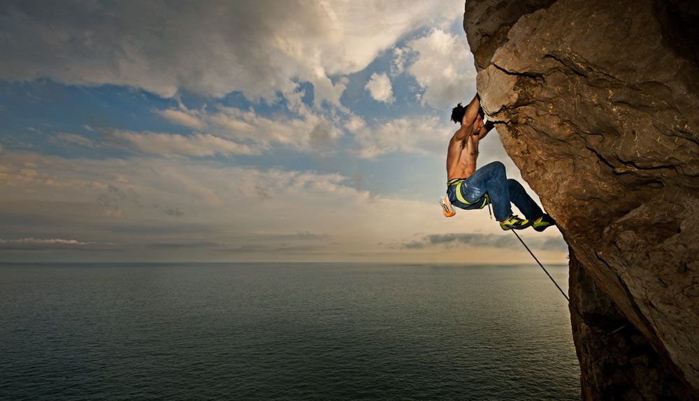 Escalada al borde del mar Escalada al borde del mar