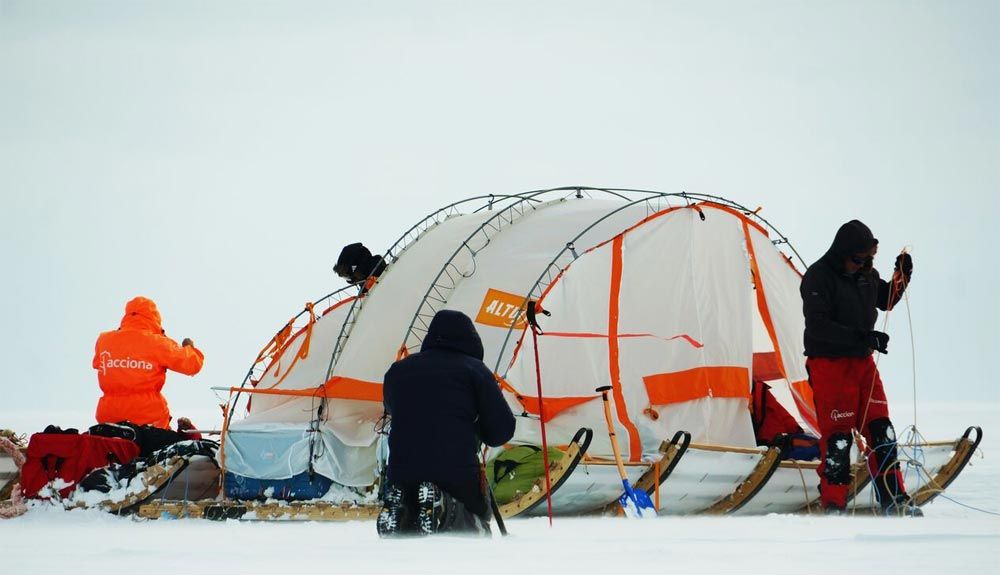 El Trineo de Viento llega al hielo de la Antártida
