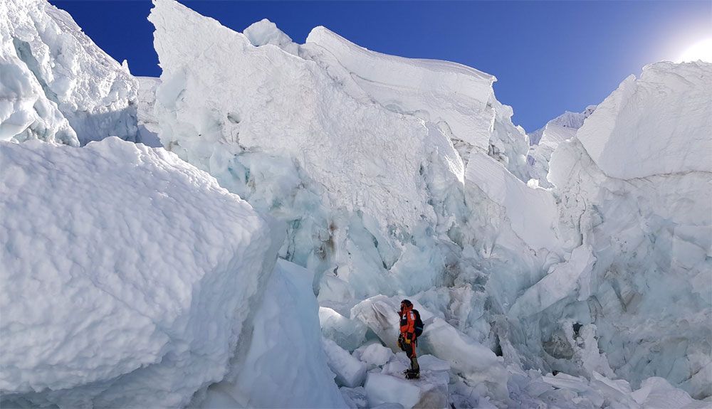 Alex Txikon durante el pasado invierno en el K2. Foto: Col. Alex Txikon