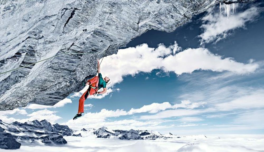 Roger Schäli en la Norte del Eiger / Foto: Frank Kretschmann - SALEWA