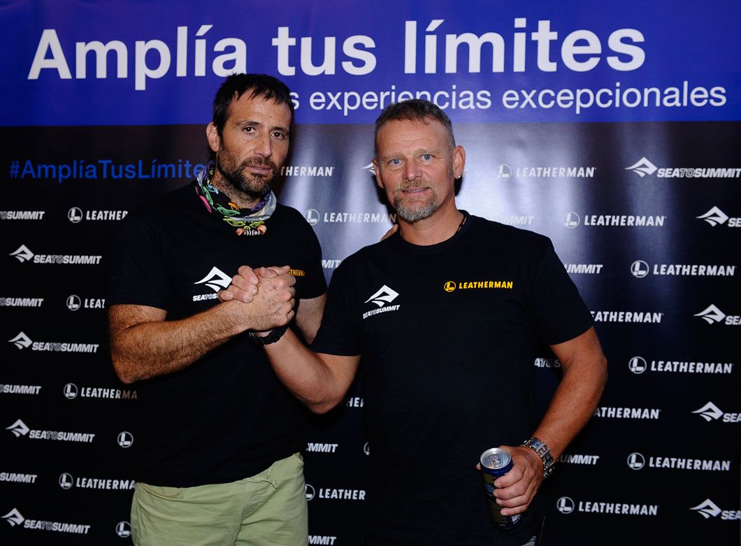 Alex Txikon y Antonio de la Rosa en el evento Amplía tus límites
