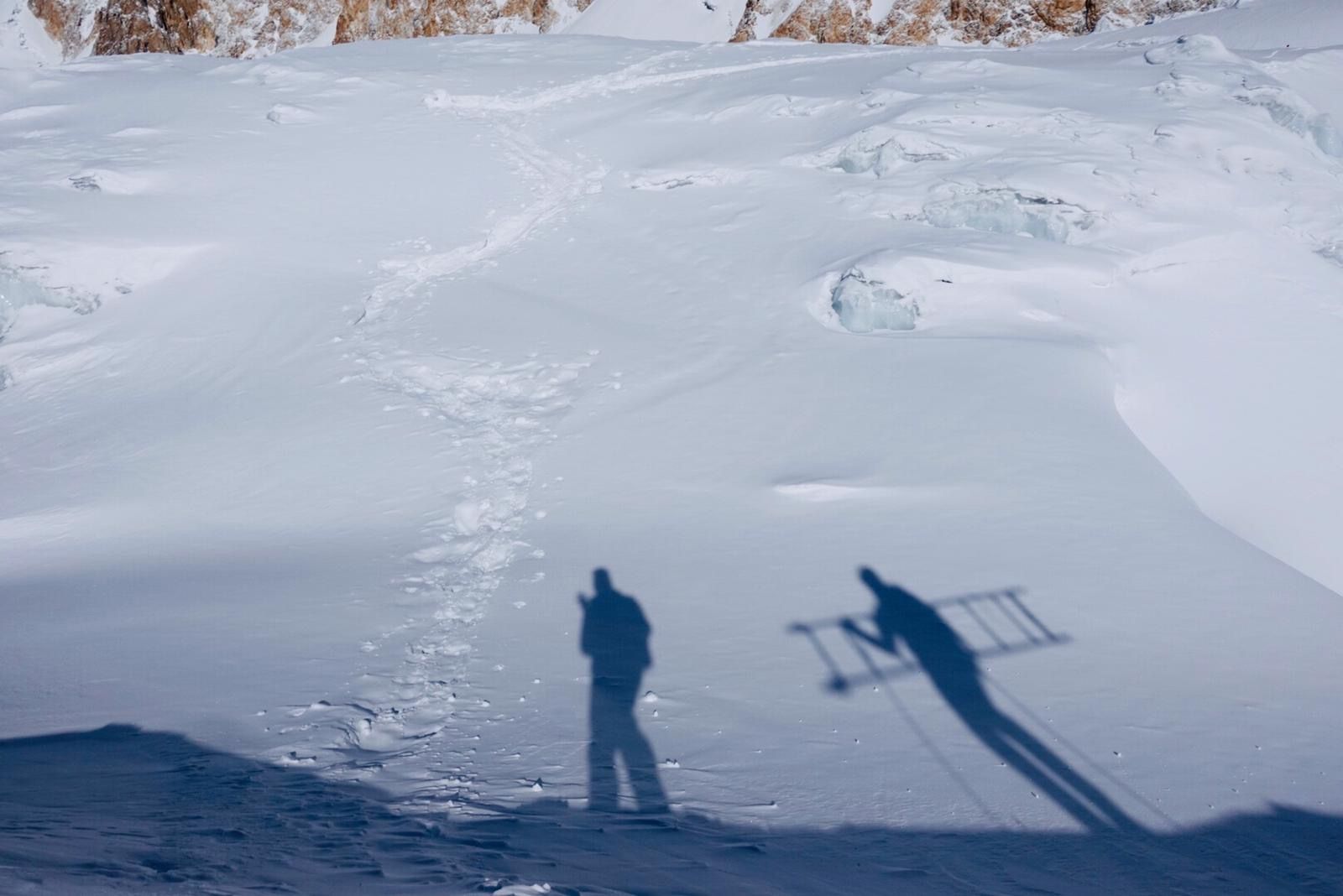 Tamara Lunger y Simone Moro en el invierno de los Gasherbrums