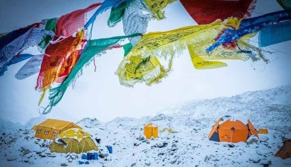 Campo Base del Everest esta mañana. Foto: Diego Martínez