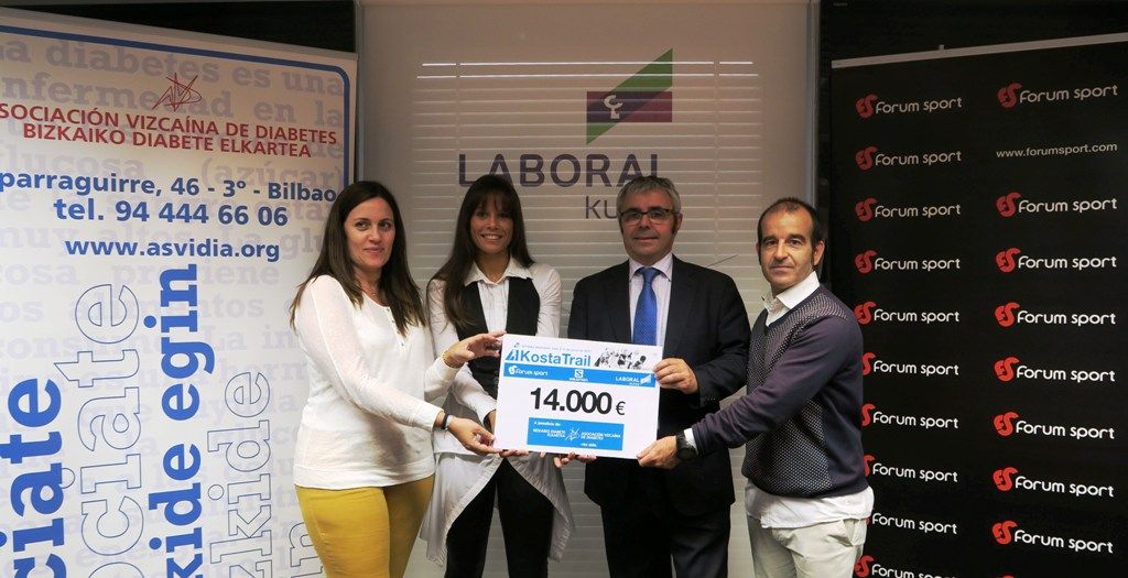 Kosta Trail entrega 14.000 euros a la Asociación Vizcaína de Diabetes