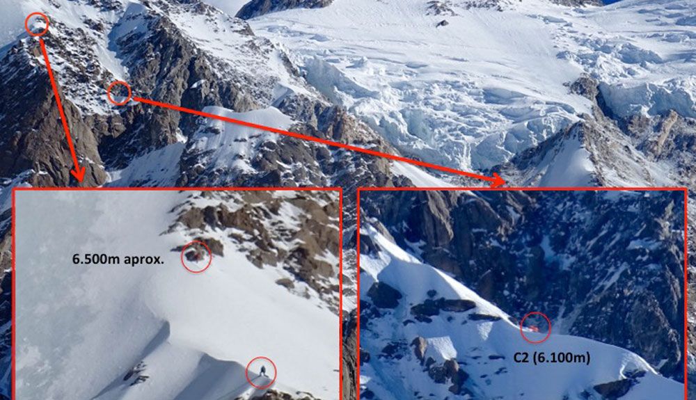 Txikon y ‘Sadpara’ llegan a los 6.500 en el Nanga Parbat