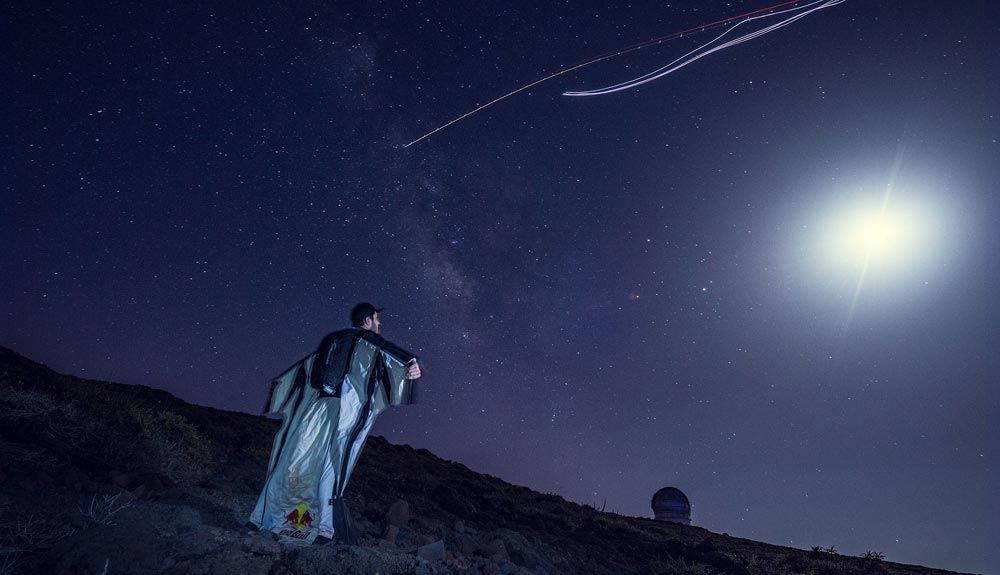 Estrellas fugaces y salto BASE en La Palma