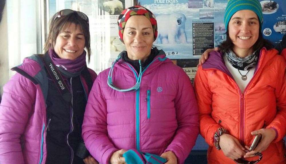 La primera expedición femenina al casquete polar de Barnes culmina con éxito su travesía