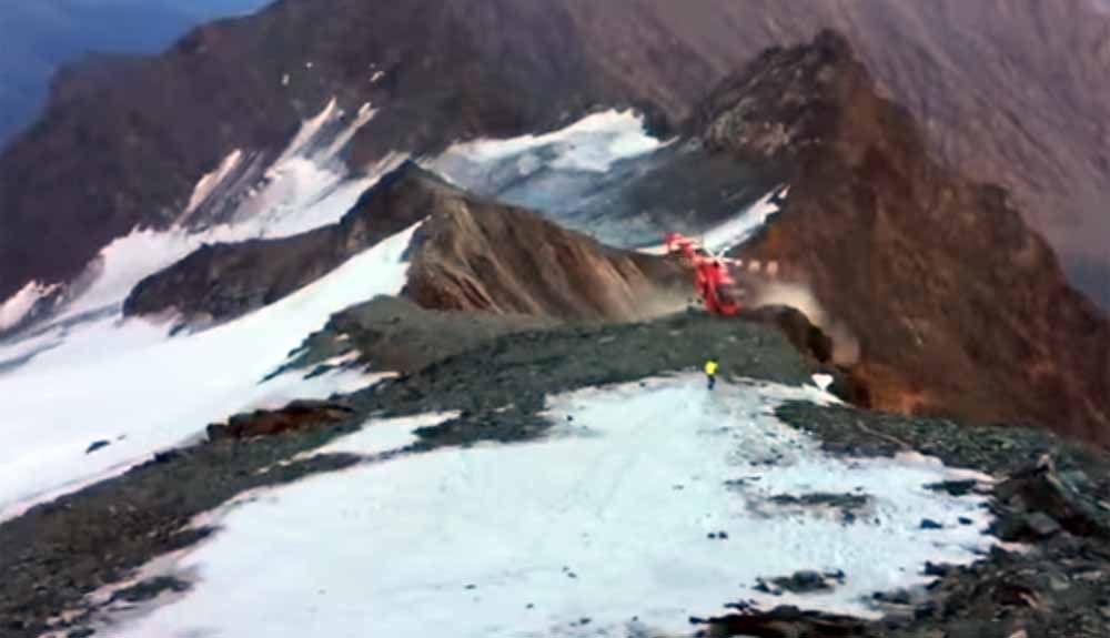 El accidente de un helicóptero de rescate en los Alpes