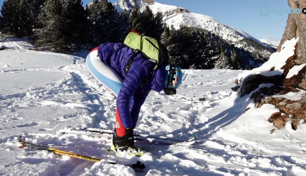 Técnica skimo: cómo ponerse los crampones