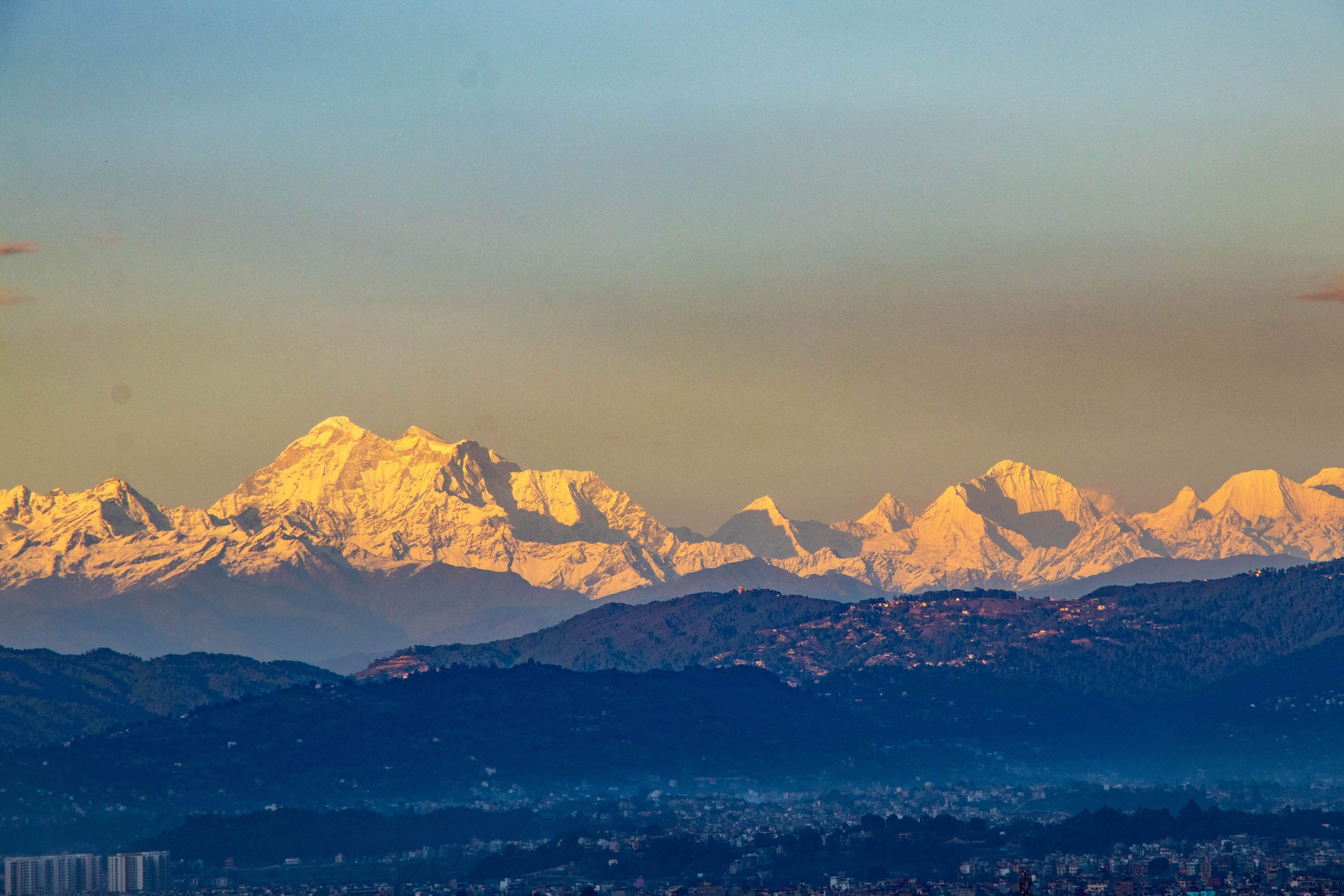 Gauri Shankar, Kang Nachugo, Everest y Chobutse.