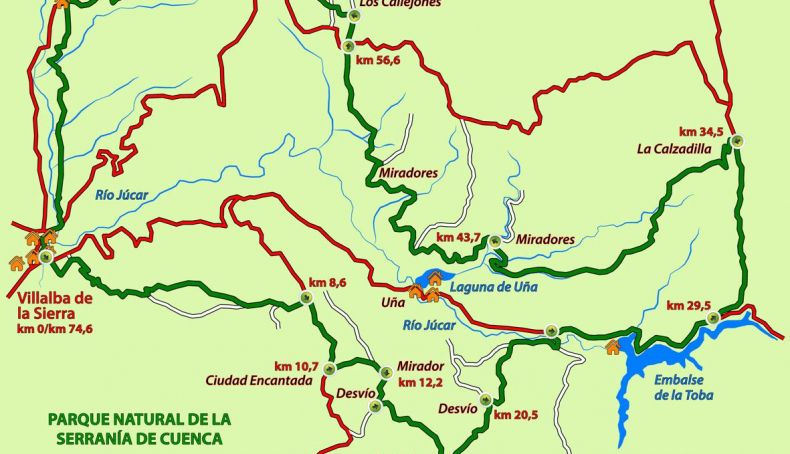 Los miradores de Uña en mountain bike mapa Los miradores de Uña en mountain bike mapa