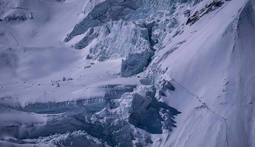 Vista del Manaslu durante la jornada de hoy. Foto: Phelipe Eizaguirre