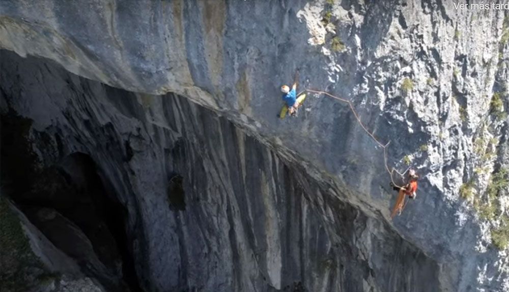 "Jon", la mítica vía de Egino, por fin escalada en libre por los hermanos Pou