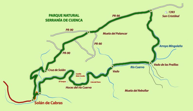Mapa Hoces Cuervo