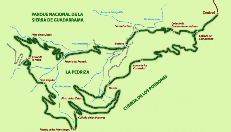 Mapa Pedriza Gravel