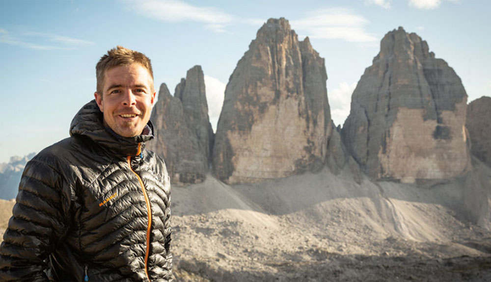 Dani Arnold, récord sin cuerda en la Cima Grande di Lavaredo