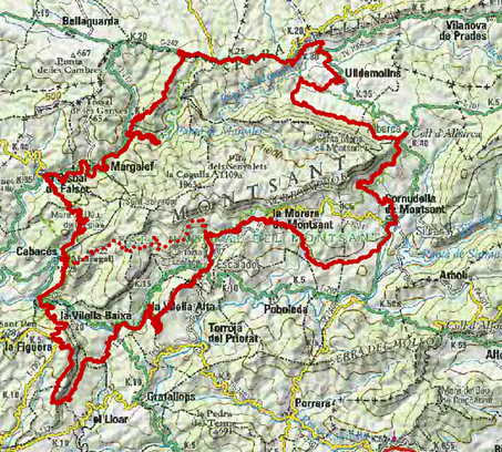 BTT Montsant mapa