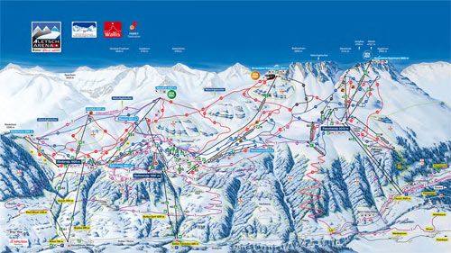 Aletsch Arena mapa