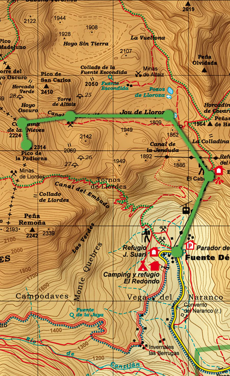 Mapa skimo La Padiorna