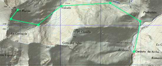 Mapa Pico Murcia skimo