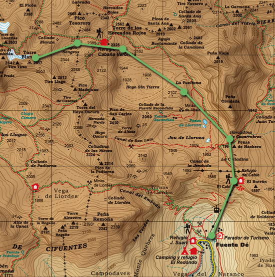 Mapa Torre Blanca Skimo